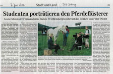 Studenten portr�tieren den Pferdefl�sterer (Dill Post 07.07.2013) 1/1