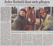 Mittelhessische Presse M&auml;rz 2007 - Jeder Reitstil l&auml;sst sich pflegen 1/1